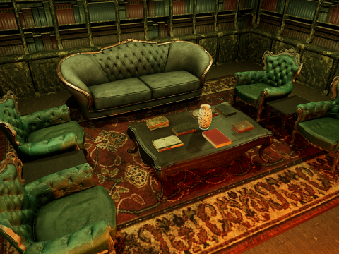 Cozy Victorian Fantasy Hall 3D Model