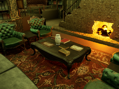 Cozy Victorian Fantasy Hall 3D Model