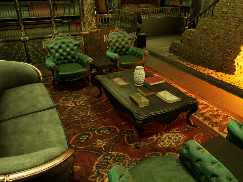 Cozy Victorian Fantasy Hall 3D Model