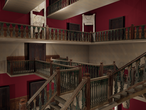 Victorian Elite Hotel 10 Storey Model 3D