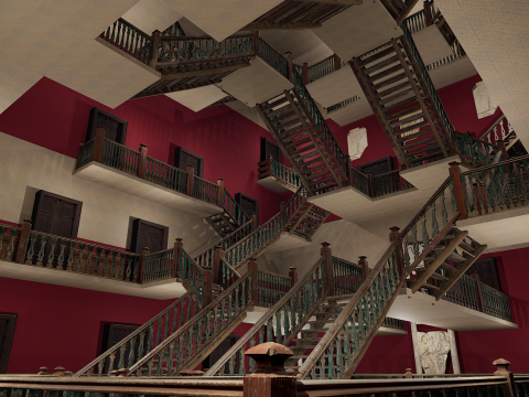 Victorian Elite Hotel 10 Storey Model 3D