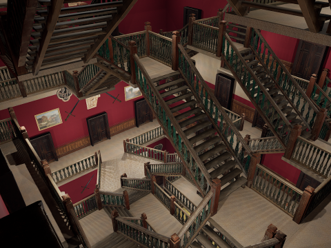 Victorian Elite Hotel 10 Storey Model 3D