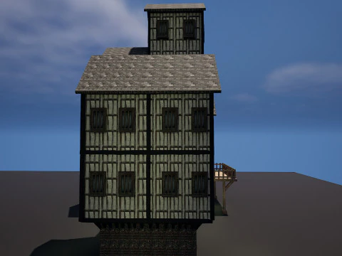 Fantasy Medieval Village Houses Highly Detailed 3D Model