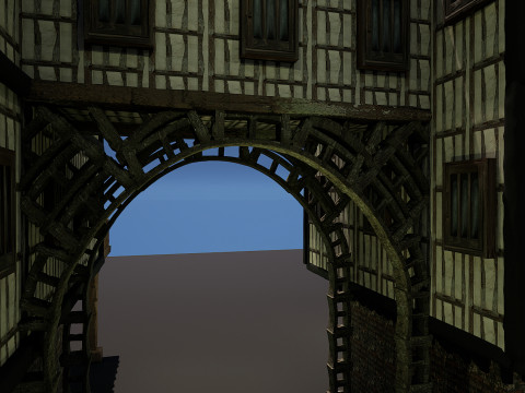 Fantasy Medieval Village Houses Highly Detailed 3D 模型