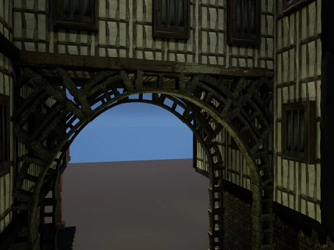 Fantasy Medieval Village Houses Highly Detailed 3D Model