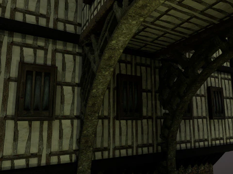 Fantasy Medieval Village Houses Highly Detailed 3D Model