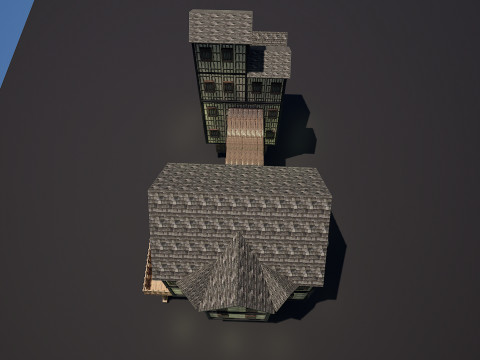 Fantasy Medieval Village Houses Highly Detailed 3D 模型