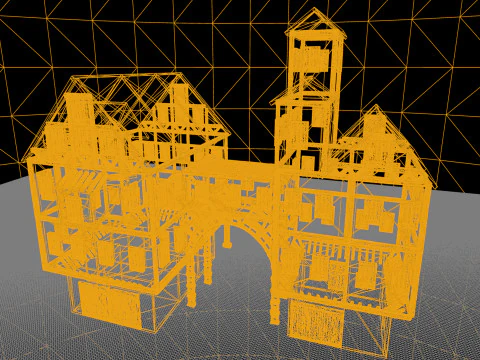 Fantasy Medieval Village Houses Highly Detailed 3D Model