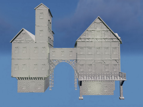 Fantasy Medieval Village Houses Highly Detailed 3D 模型