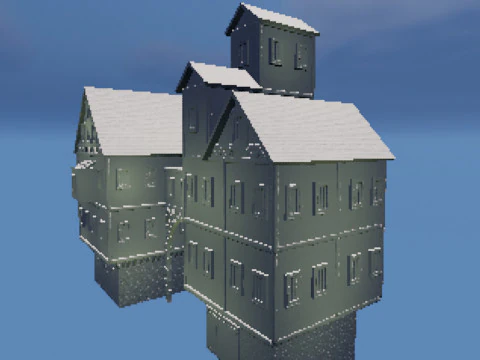 Fantasy Medieval Village Houses Highly Detailed 3D Model