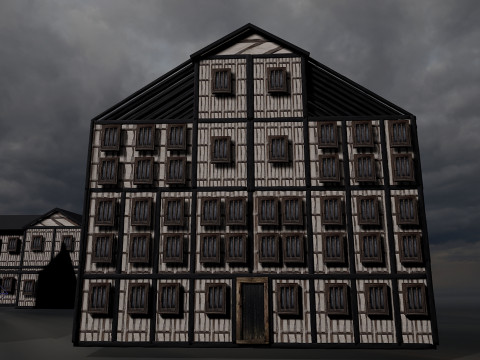 13 Medieval Fantasy Village Houses Pack 3D Model