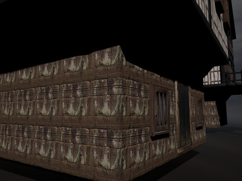 13 Medieval Fantasy Village Houses Pack 3D Model
