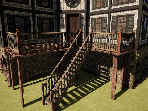 Medieval Fantasy House-Mansion-Manor-Hotel Modello 3D