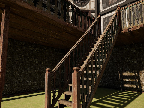 Medieval Fantasy House-Mansion-Manor-Hotel Modello 3D