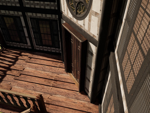 Medieval Fantasy House-Mansion-Manor-Hotel Modello 3D