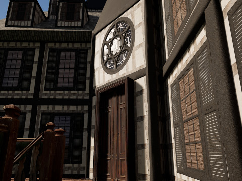 Medieval Fantasy House-Mansion-Manor-Hotel Modello 3D