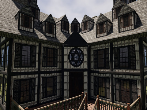 Medieval Fantasy House-Mansion-Manor-Hotel Modello 3D