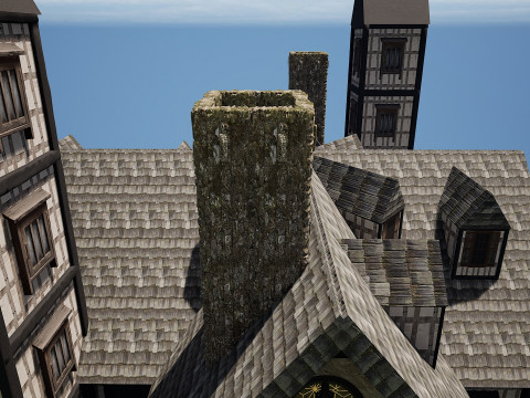 Medieval Fantasy House-Mansion-Manor-Hotel Modello 3D