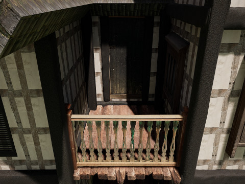 Medieval Fantasy House-Mansion-Manor-Hotel Modello 3D