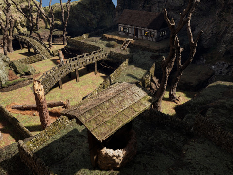 Abandoned Lonely Village House in the Forest 3D Model