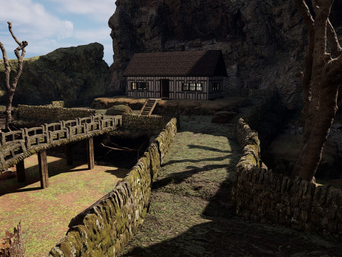 Abandoned Lonely Village House in the Forest 3D Model