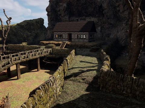 Abandoned Lonely Village House in the Forest 3D Model
