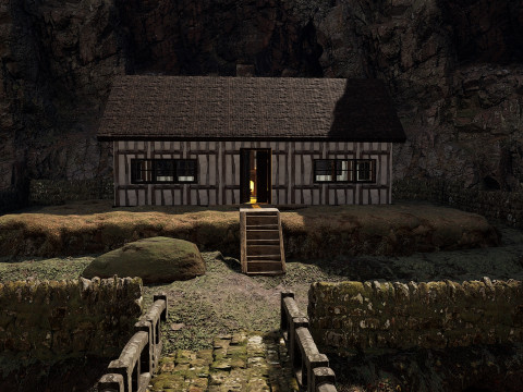 Abandoned Lonely Village House in the Forest 3D Model