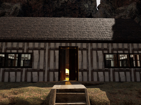 Abandoned Lonely Village House in the Forest 3D Model