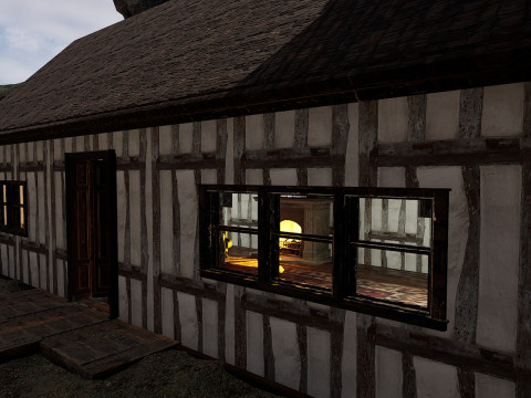 Abandoned Lonely Village House in the Forest 3D Model