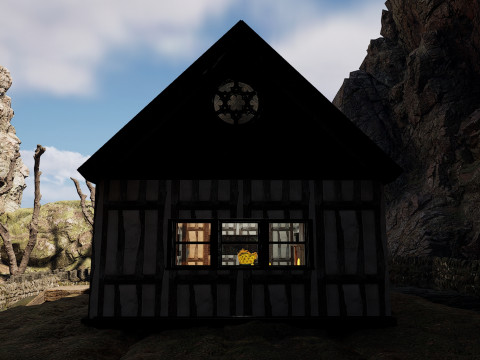 Abandoned Lonely Village House in the Forest 3D Model
