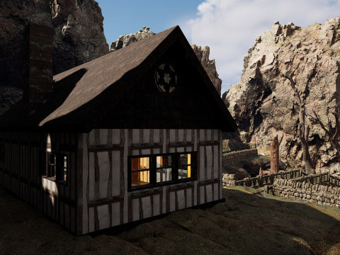 Abandoned Lonely Village House in the Forest 3D Model