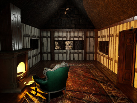 Abandoned Lonely Village House in the Forest 3D Model