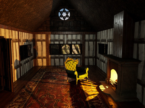 Abandoned Lonely Village House in the Forest 3D Model