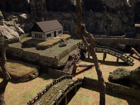 Abandoned Lonely Village House in the Forest 3D Model