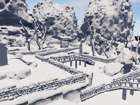 Abandoned Lonely Village House in the Forest 3D Model