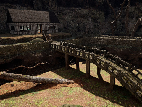 Abandoned Lonely Village House in the Forest 3D Model