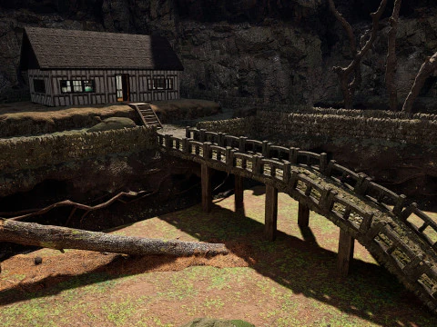 Abandoned Lonely Village House in the Forest 3D Model