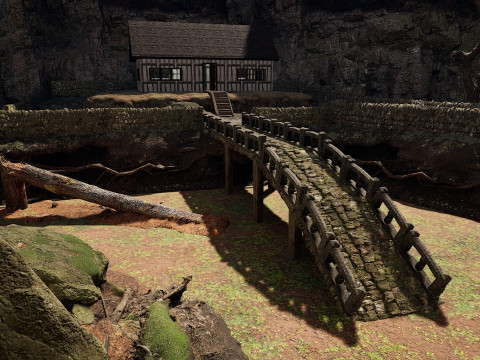 Abandoned Lonely Village House in the Forest 3D Model