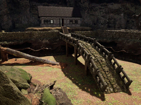Abandoned Lonely Village House in the Forest 3D Model