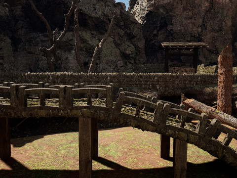 Abandoned Lonely Village House in the Forest 3D Model