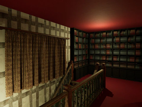 Three Storey House Interior Exterior 3D Model