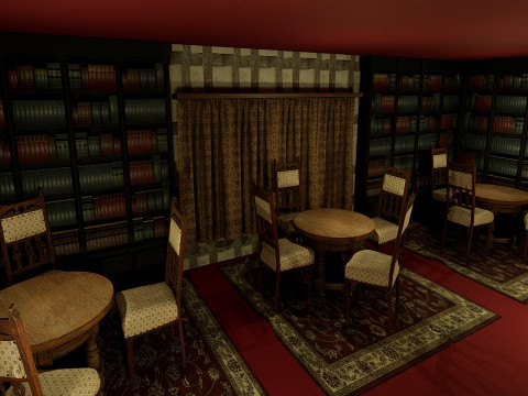 Three Storey House Interior Exterior 3D 모델