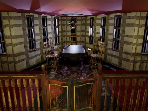 Three Storey House Interior Exterior 3D 모델