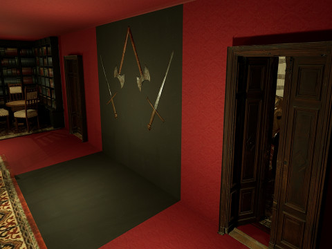 Three Storey House Interior Exterior 3D 모델