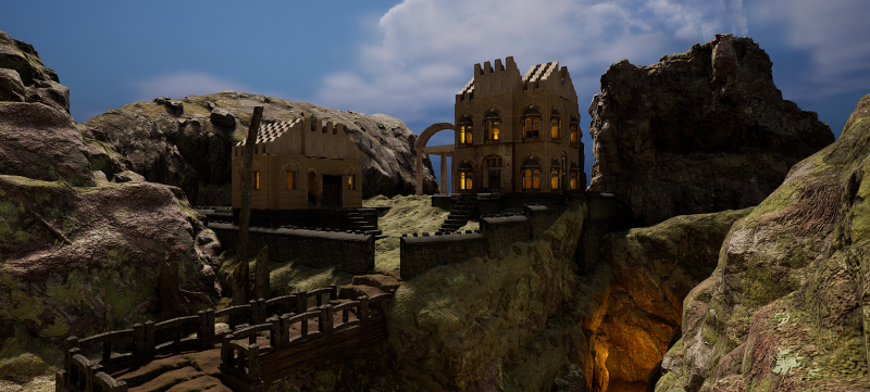 Ancient Temple on Top of Mountains Modèle 3D .c4d .max .obj .3ds .fbx .stl .blend