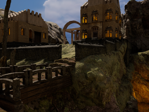 Ancient Temple on Top of Mountains Modèle 3D