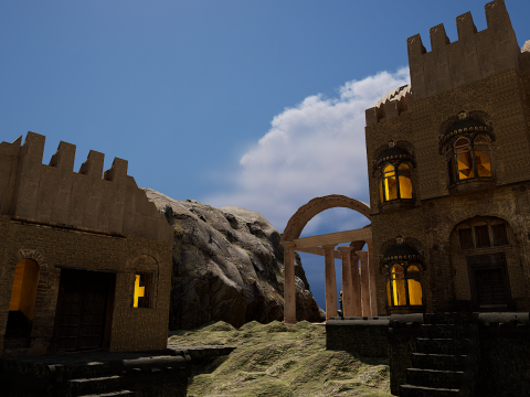 Ancient Temple on Top of Mountains Modèle 3D