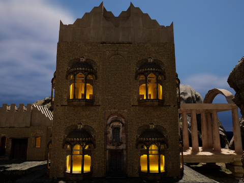 Ancient Temple on Top of Mountains Modèle 3D