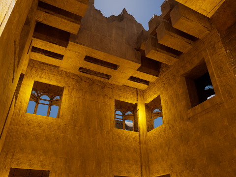 Ancient Temple on Top of Mountains Modèle 3D