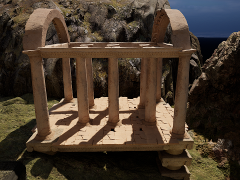 Ancient Temple on Top of Mountains Modèle 3D